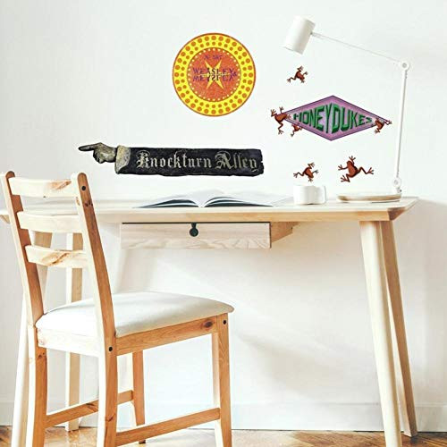 RoomMates Harry Potter Signs Peel And Stick Wall Decals,Brown/Yellow/Red,9" x 17.375"