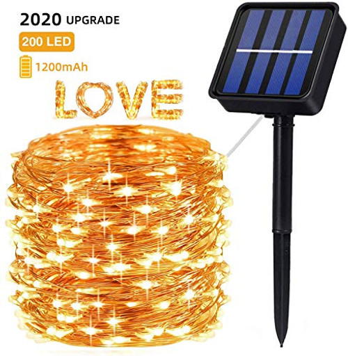 StarWin Upgraded Solar String Lights, 200 LED 66ft 8 Modes Solar Fairy Lights Waterproof Copper Wire Solar Lights Outdoor Garden String Lights for Home Patio Yard Party Halloween Christmas Decoration StarWin Upgraded Solar String Lights, 200 LED 66ft 8 Modes Solar Fairy Lights Waterproof Copper Wire Solar Lights Outdoor Garden String Lights for Home Patio Yard Party Halloween Christmas Decoration