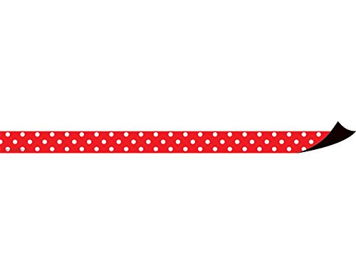 Teacher Created Resources Red Polka Dots Magnetic Strips (77144)