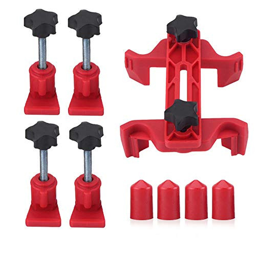 DEDC Universal 5Pcs Car Dual Cam Clamp, Cam Camshaft Engine Timing Locking Tool Set Cam Gear Clamp and Holder Set