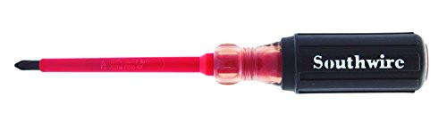 Southwire Tools & Equipment SDI2P4#2 Phillips Tip Screwdriver with 4-Inch Insulated Shank
