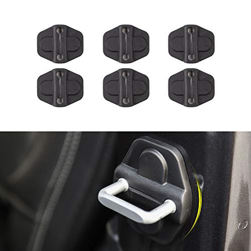 Voodonala for JL Door Lock Cover Buckle Decor Trim for 2018 2019 Jeep Wrangler JL JLU 2020 Gladiator JT ABS 6PCS