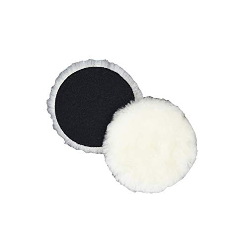 DOITOOL 1PCS Wool Polishing Pad 6 Inch Wool Hook and Loop Polishing Buffing Pad for Compound Cutting Polishing