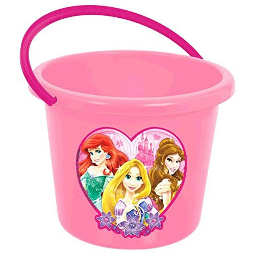 Amscan Disney Princess Party Jumbo Favor Bucket, Light Pink/Hot Pink, 7" x 9 1/4"