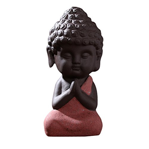 VORCOOL Buddha Statue Sculpture Hand Carved Fengshui Figurine Craft Car Display Ornament Home Decor (Random Style/Color)