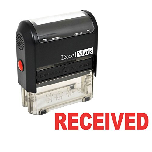 RECEIVED - ExcelMark Self-Inking Rubber Stamp - A1539 Red Ink