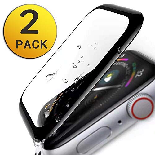 Apple Watch Screen Protector 40mm, [2 - Pack] iWatch 5 Screen Protector, Full Coverage Scratch Resistant Waterproof Screen Film Compatible Apple iWatch 40mm Series 5/4