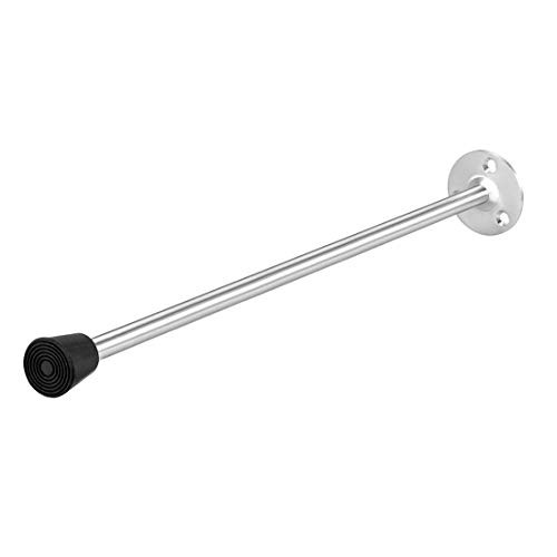 uxcell Door Stopper Stop Bumper Wall Protector Sound Dampening Wall Mount w Rubber Tip 300mm Long