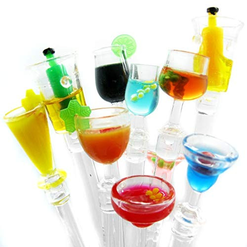 20 Acrylic Cocktail Swizzle Sticks/Drink Stirrers Party Swizzle Spoon(Assorted) - Cocktail Mixing Spoon, Bootle Cup Mixer Stir Sticks Small Bar Party Supply