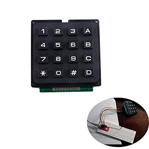 DIYmalls 4x4 Keypad 16 Keys Matrix Membrane Keyboard Module Array Switch for Arduino UNO R3