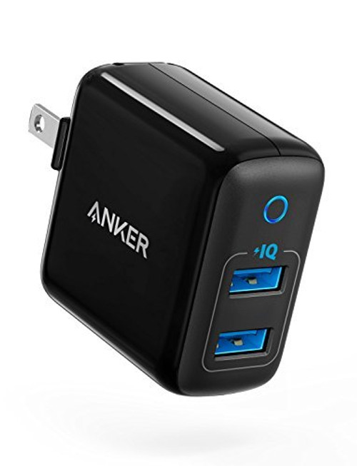 Anker Wall Charger for iPhone X/8/7/6s/6 Plus, iPad Pro/Air 2/mini 4, Samsung S5, and More, Black