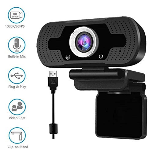 Micshion 1080P Webcam with Microphone, HD Full Color USB Webcam for PC Desktop Laptop Video Calling, Recording, Conferencing, Gaming, Streaming Computer Web Camera with 110-Degree Wide View Angle