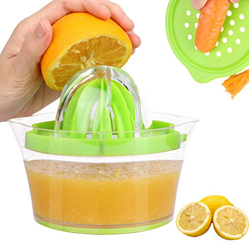 PUHE Citrus Juicer | Manual Hand Squeezer | Cooking and Food Accessories | Orange and Lemon Juice Squeezer | 12OZ,Green