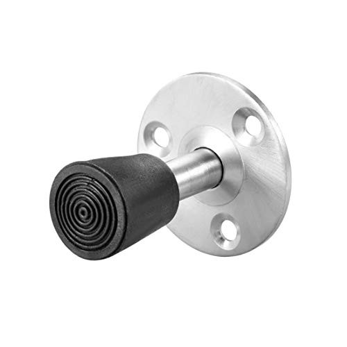 uxcell Door Stopper Stop Bumper Wall Protector Sound Dampening Wall Mount w Rubber Tip 50mm Long