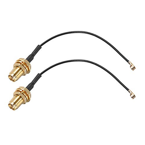 uxcell U.FL To SMA Female Pigtail Antenna Coaxial RF1.13 Low Loss Cable,RF Coaxial Adapter Connector,2inch,Black,2pcs