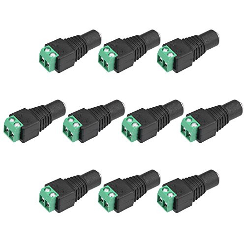 uxcell 10Pcs Female 5.5x2.1mm DC Power Jack Adapter Terminal Connector for CCTV Security Camera