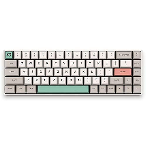 YUNZII AKKO Vintage 9009 Mechanical Keyboard, Dye Sub PBT Keycap Full Anti-Ghosting, Cherry MX Switch Mechanical Keyboard (Cherry MX Red Switch, 68 Keys)