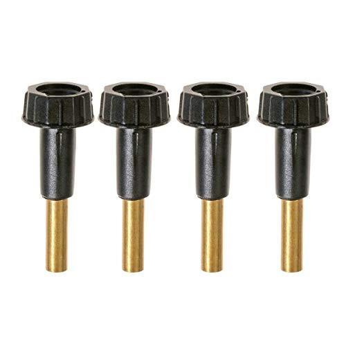 Saim 4Pcs On/Off Replacement Lamp Turn Knob Replacement with 1/2" Extensions Socket Knob Black