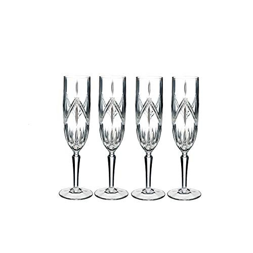 Marquis By Waterford 40032083 Lacey Flute Set of 4, 8 ounce, Clear