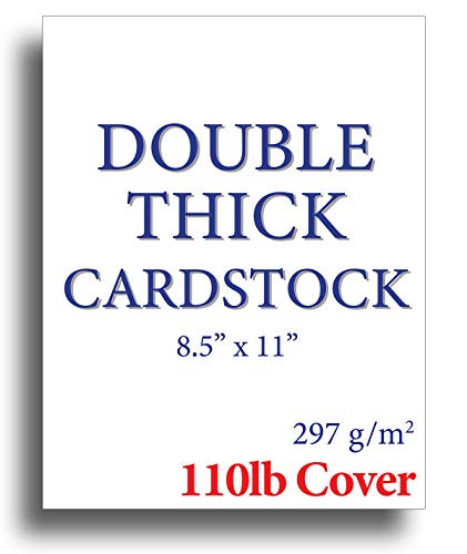 110lb Cover Ultra Heavyweight Thick Cardstock - Bright White - 8.5" x 11" - For Inkjet/Laser Printers (50 Sheets)