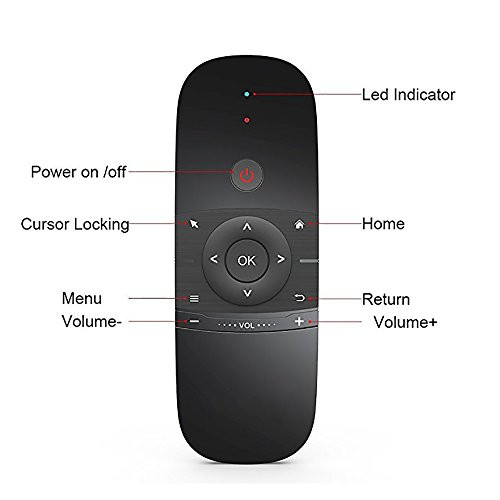 QINTAIX I57B Mini Wireless Keyboard 2.4G air mouse remote with IR Learning function for Android TV Box/PC/Smart TV/Projector/HTPC/All-in-one PC/TV