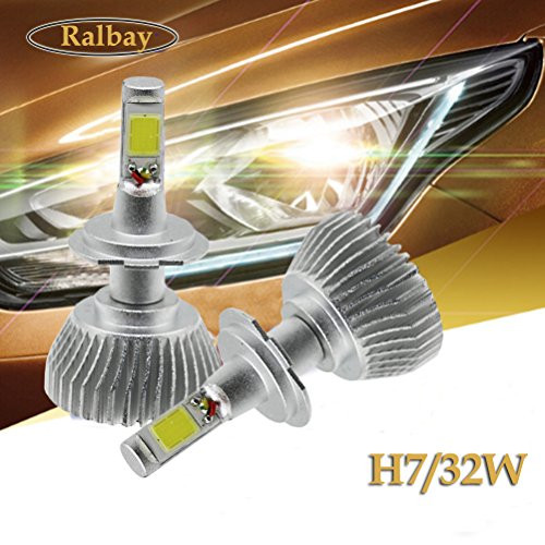 Ralbay H7 LED Headlight Kit Bulbs COB Chip 2200LM Car LED Headlight Bulbs Lamp Conversion Kit 32w Replace for Halogen or HID Bulbs