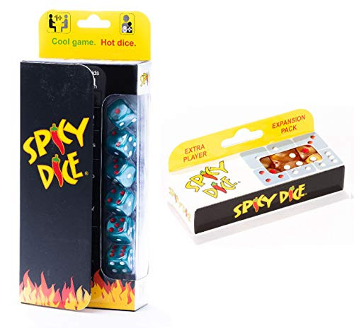 Spicy Dice - a Game for Adults, Kids, and Family. Like Card and Board Games? Like Farkle, Tenzi, LCR & Yacht? You'll Love Spicy Dice, with red dots for Wild or Double Score. Great for Travel.