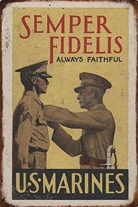 Marine Corps Recruiting Posters Military Sign, Military Fan Gift 8"x12" Home Bar Pub Decorative Metal Tin Sign Wall Poster NY-58