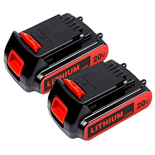 3000mAh Extended Capacity Lithium LBXR20 Replacement Battery for Black and Decker 20V Battery LBXR20-OPE LB20 LBX20 LBX4020 LB2X4020-OPE Batteries(2 Packs)