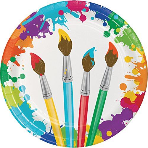 Art Party Paper Plates, 24 ct