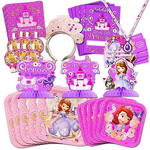 Disney Sofia the First Party Supplies Value Set-- Birthday Party Plates, Cups, Napkins and More!
