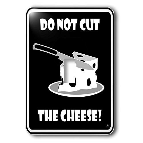 3dRose lsp_18081_1 DO NOT CUT THE CHEESE black sign 1 Toggle Switch