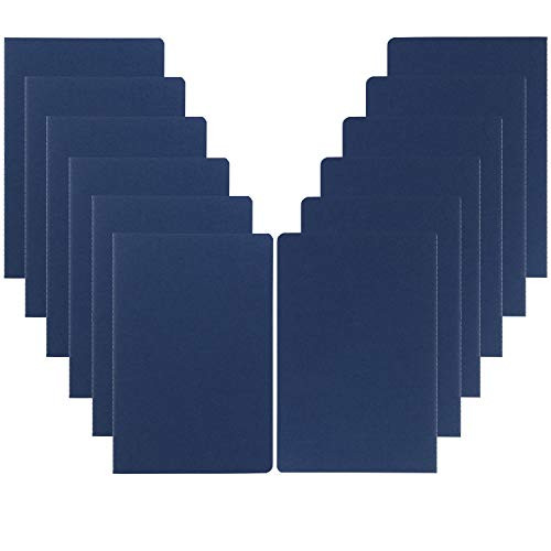 XYark 12 Pack College Ruled Notebook Journals Bulk, Lined Paper, 60 Page, 5.5x8.3 inch, A5, Travel Journal Set for Travelers, Students, Church, Office, Writing Diary Subject Notebooks Planner, Blue