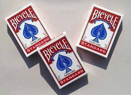 USPC Bicycle Rider Back Poker Playing Cards - 3 Decks (Red) USPC Bicycle Rider Back Poker Playing Cards - 3 Decks (Red)