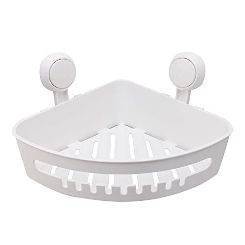 SunHorde Corner Shower Caddy Suction Cup Wall Mounted Plastic Bathroom Shelf, No Drilling, Strong and Sturdy Organizer Shower Rack, Heavy Duty Max Hold 22lb for Bathroom Kitchen, Waterproof & Oilproof SunHorde Corner Shower Caddy Suction Cup Wall Mounted Plastic Bathroom Shelf, No Drilling, Strong and Sturdy Organizer Shower Rack, Heavy Duty Max Hold 22lb for Bathroom Kitchen, Waterproof & Oilproof