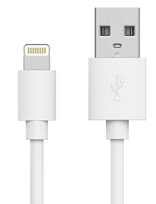 Just Wireless Lightning to USB Cable (6ft) to Charge and Sync iPhone, iPad, iPod Apple MFI Certified - White Just Wireless Lightning to USB Cable (6ft) to Charge and Sync iPhone, iPad, iPod Apple MFI Certified - White
