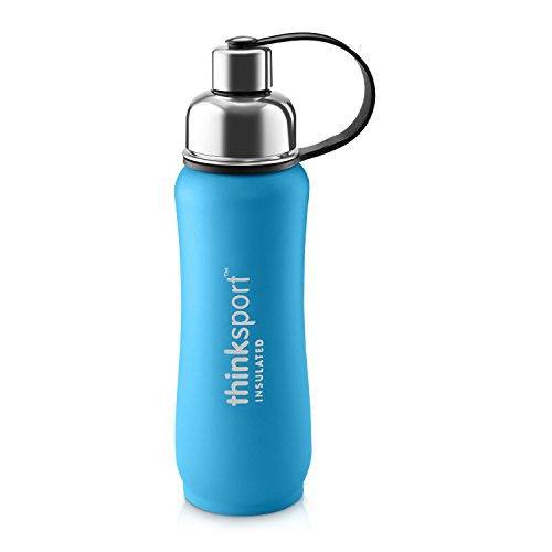 thinksport Insulated Sports Bottle, Light Blue, 17 oz/500ml