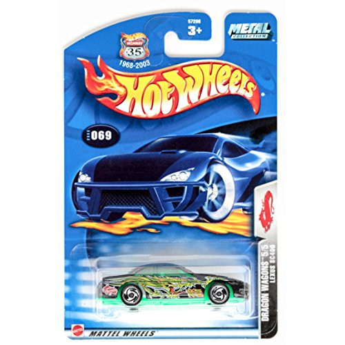 Hot Wheels Dragon Wagons Series #5 Lexus SC400 #2003-69 Collectible Collector Car Mattel 1:64 Scale