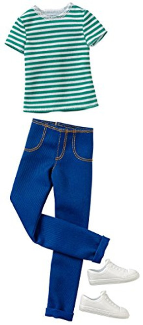 Barbie Ken Fashion Casual Stripe Shirt & Jeans