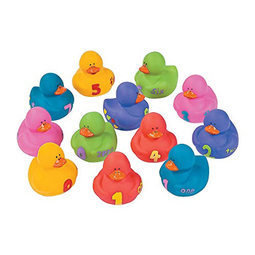 Fun Express 123'S Rubber Duckies - 12 Pieces - Educational and Learning Activities for Kids