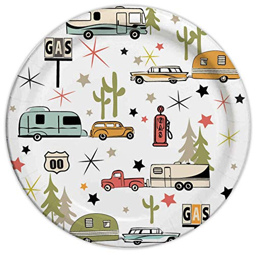 Camp Casual Eco-Friendly 10 1/16" Paper Plates 24 ct - Road Trip