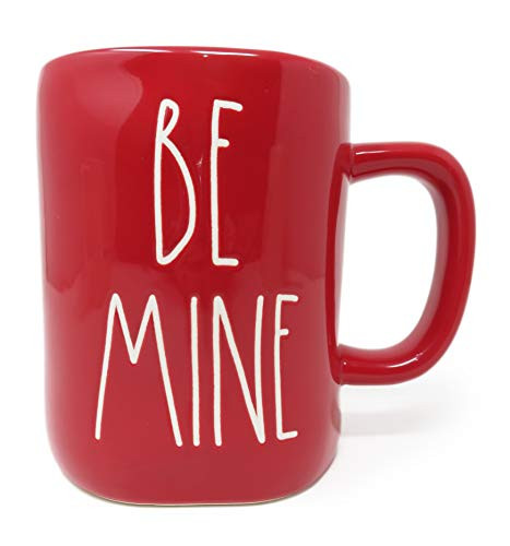 Rae Dunn By Magenta BE MINE Red Ceramic LL Coffee Tea Mug With White Letters
