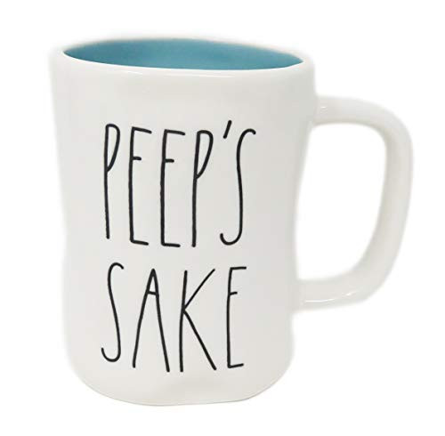 Rae Dunn By Magenta PEEP'S SAKE Ceramic LL Coffee Tea Mug With Blue Interior