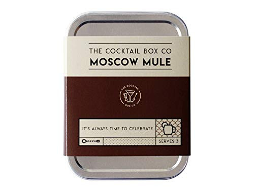 The Moscow Mule Cocktail Kit by The Cocktail Box Co. - Makes Premium Hand Crafted Cocktails. Great gift for any cocktail lover and makes the perfect travel companion! (3 Drinks)