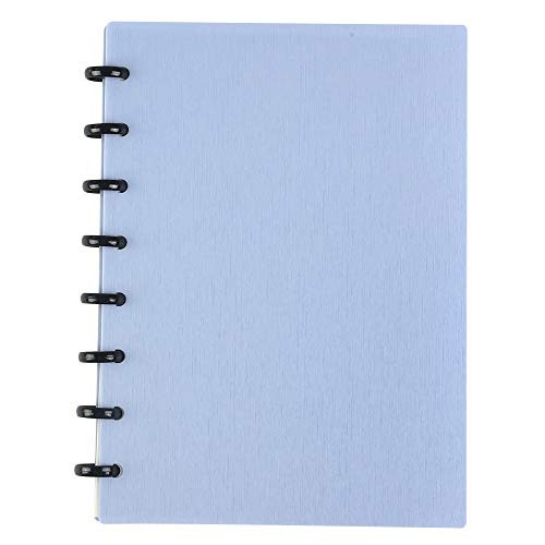 Eagle Discbound Notebook, Customizable Notebook, Junior Size, Poly Cover, 60 Sheets Ruled/Lined Pages (Blue)