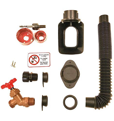 EarthMinded DIY Rain Barrel Diverter Kit - Water Barrel / Rain Barrel Adapter Kit, Includes Spigot and Downspout Diverter For 3 x 4 Inch Downspouts - F-RN097