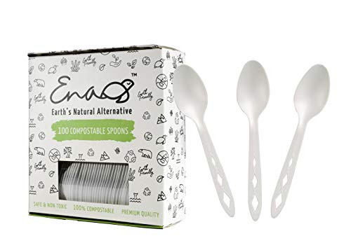 Earth's Natural Alternative Compostable Spoon (100 Count), White