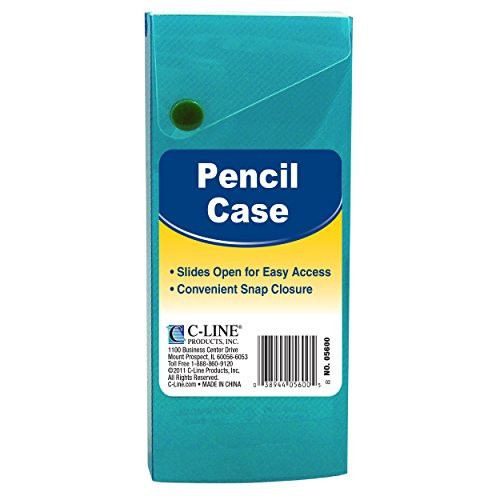 C-Line Slider Pencil Case, Poly, 1 Pencil Case, Color May Vary (05600)