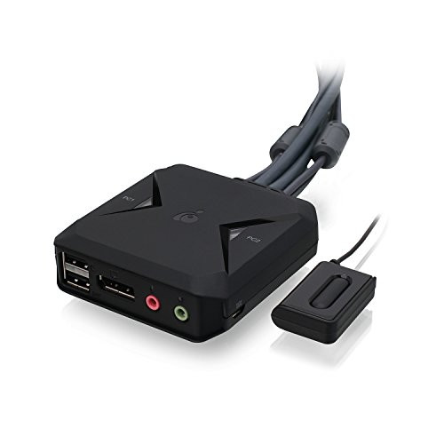 IOGEAR 2-Port 4K USB DisplayPort Cable KVM Switch  GCS52DP