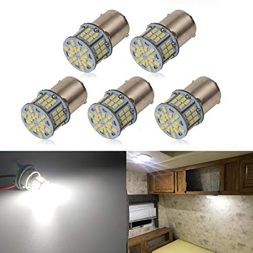 iBrightstar Super Bright 12-24V LED Bulbs 1141 1156 1003 1073 BA15S 7506 Replacement for RV Camper Interior Indoor Back Up Reverse Brake Tail Lights, Xenon White(6000K)